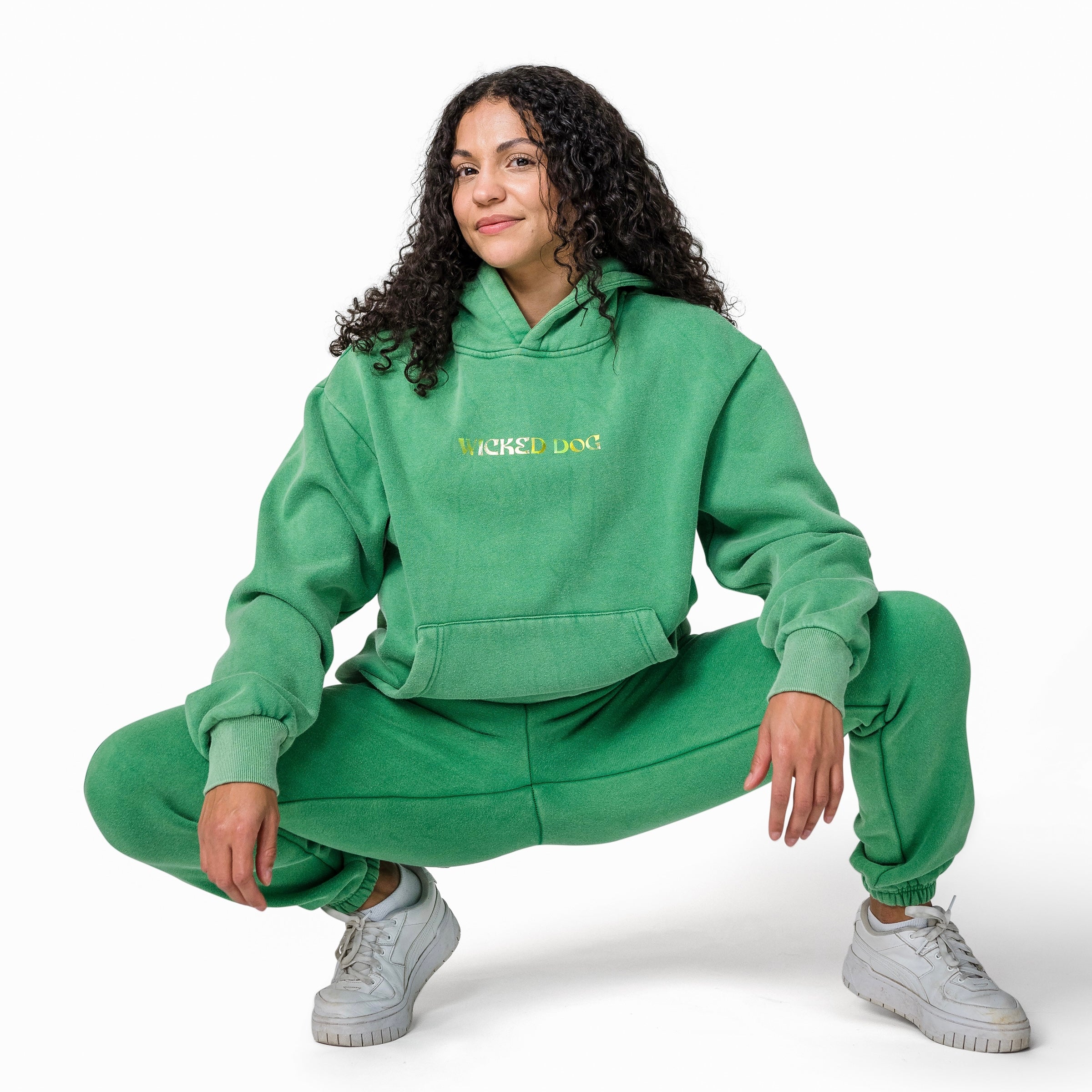 Green Acid Wash Hoodie