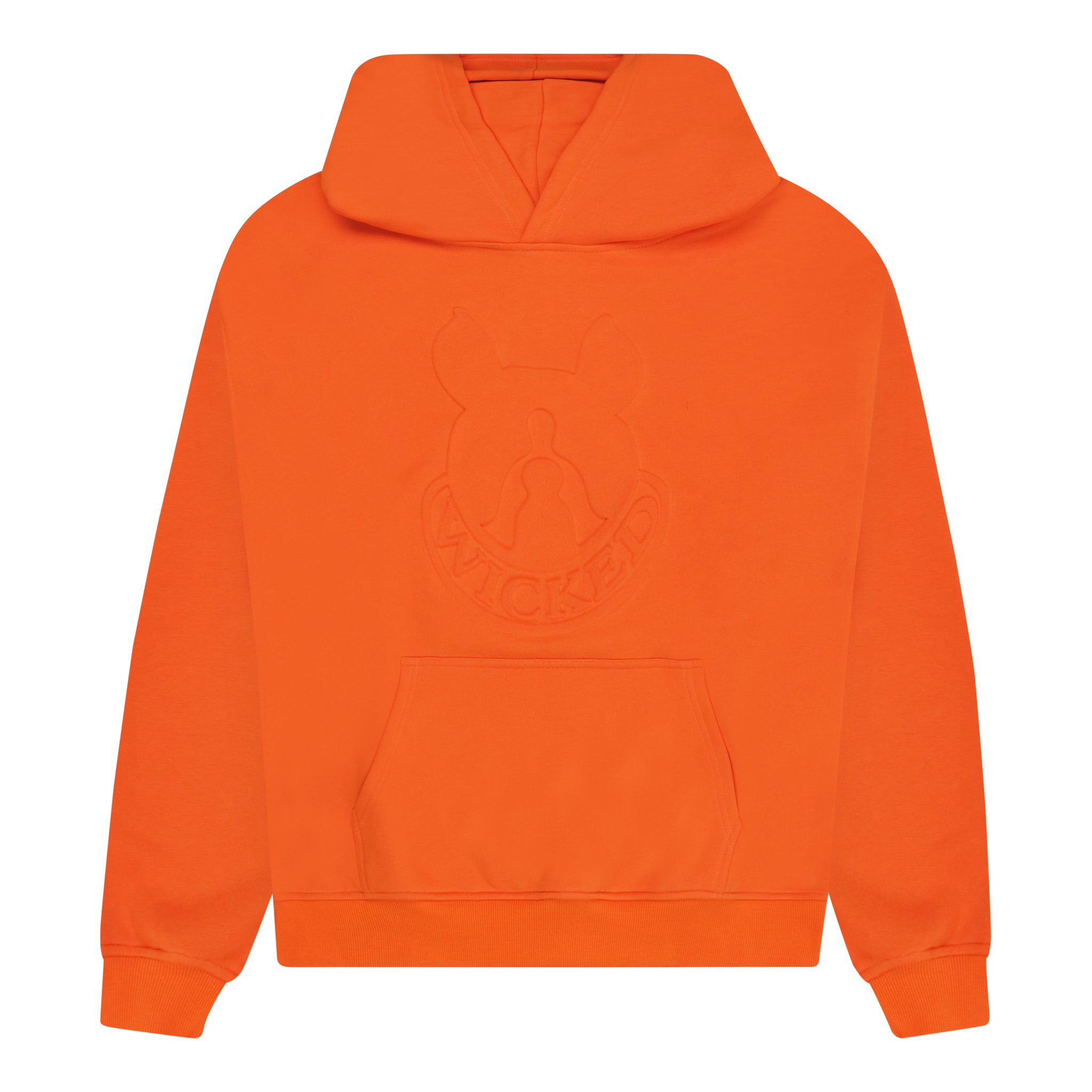 Orange Embossed Hoodie