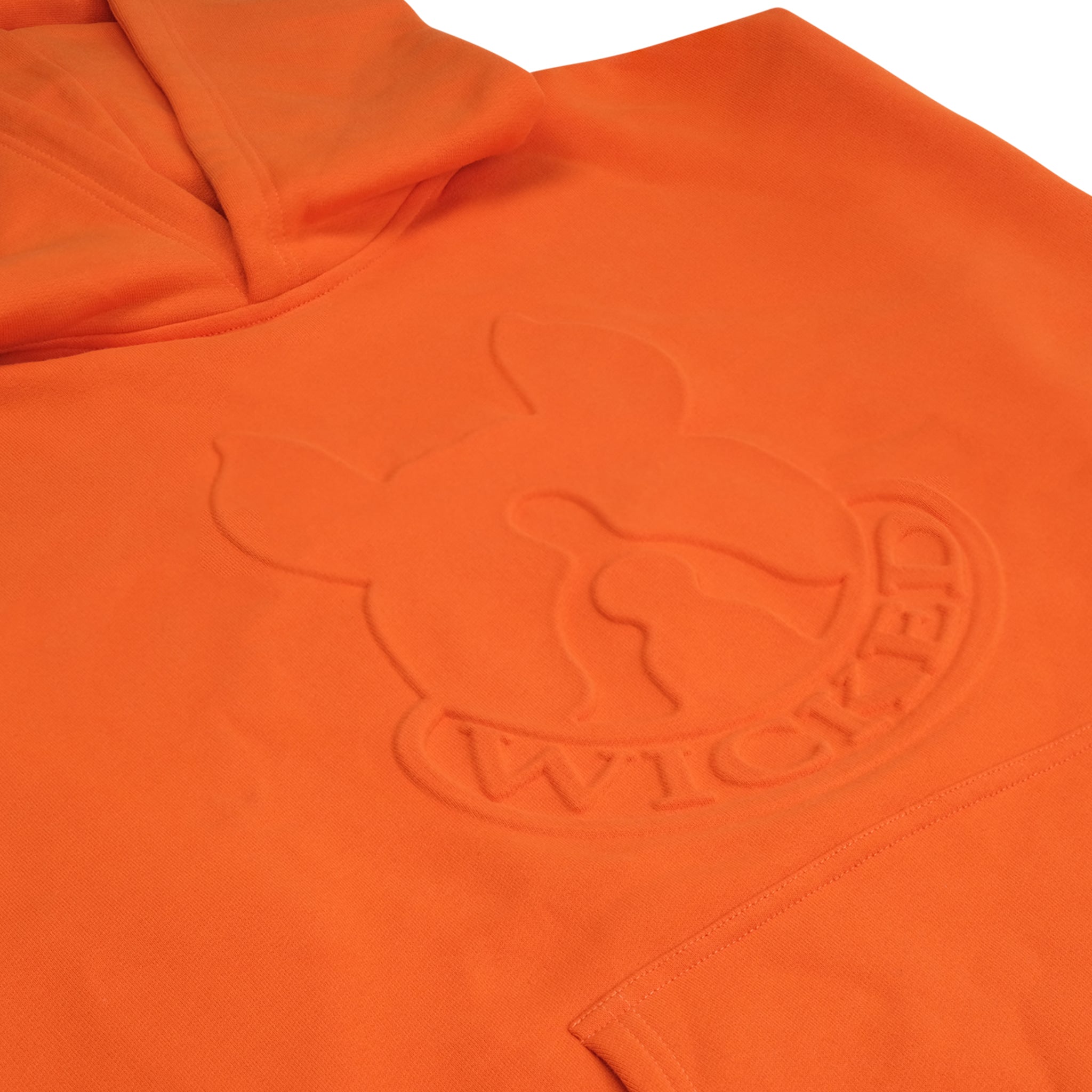 Orange Embossed Hoodie