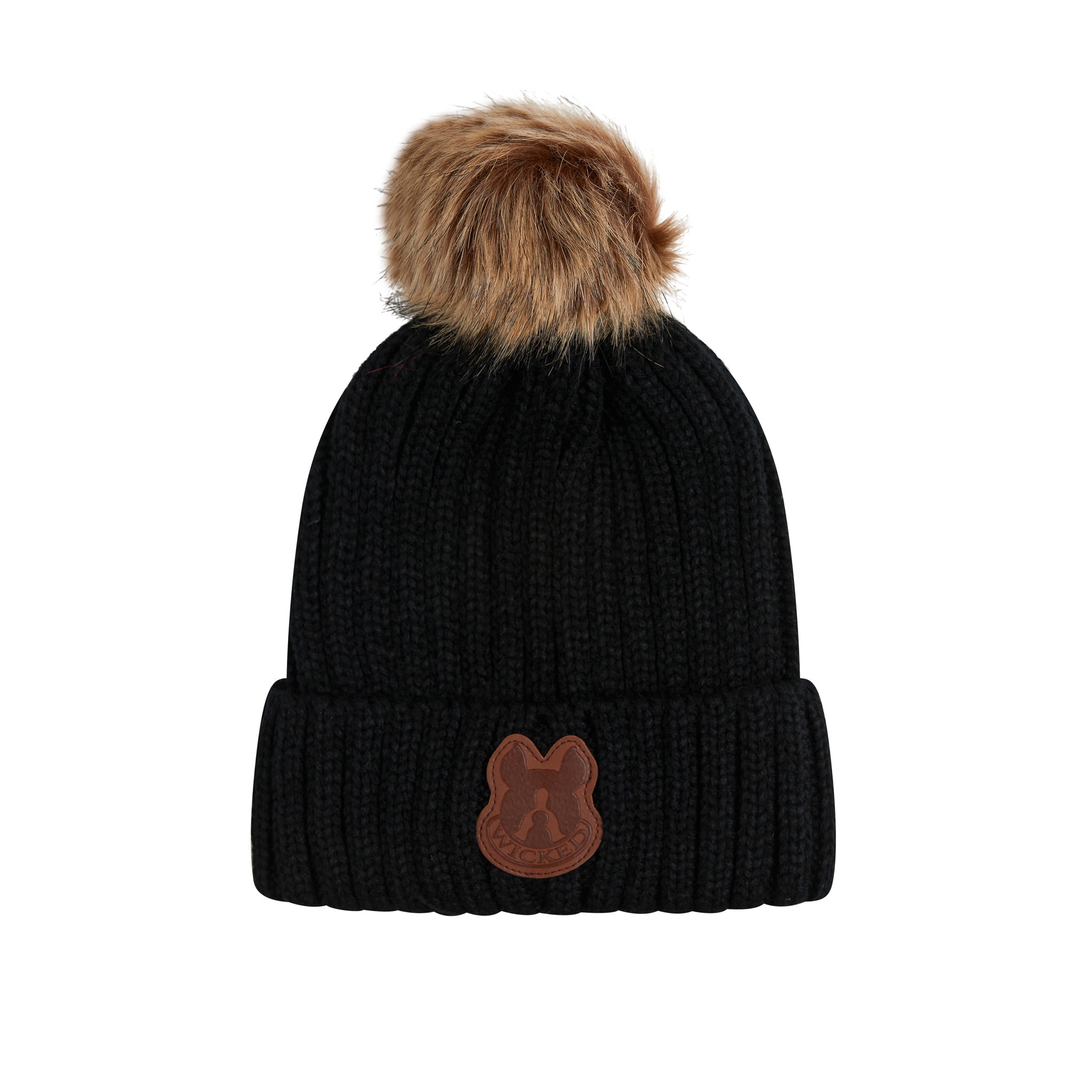 Faux Fur Pom Pom Beanie