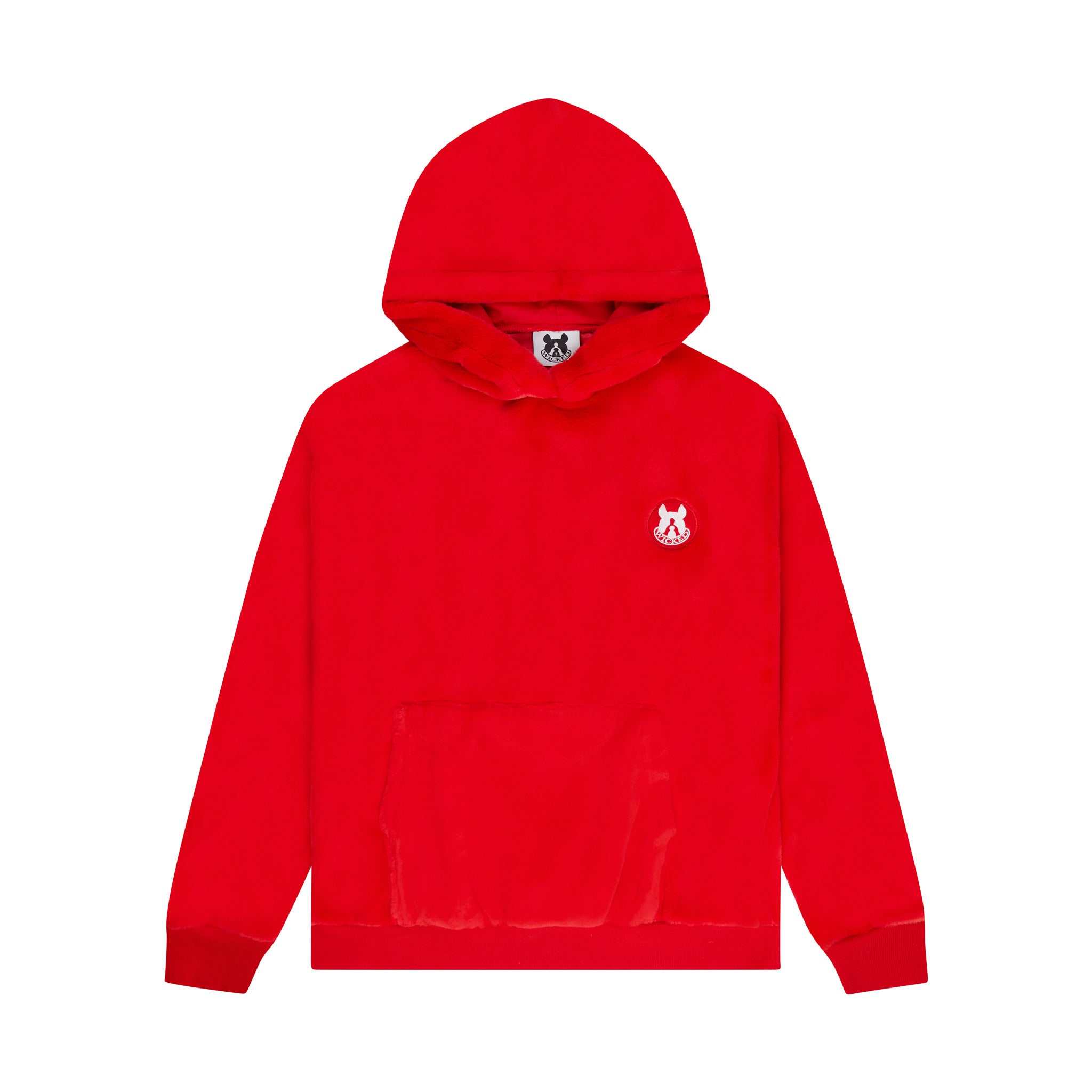 Fiery Red Furry Hoodie
