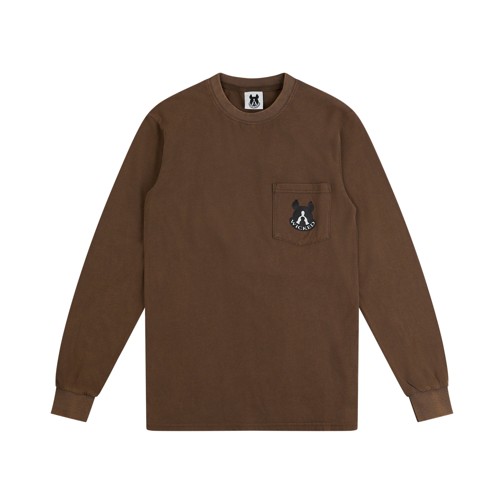 Women's Long Sleeve Acid Wash Pocket Tee