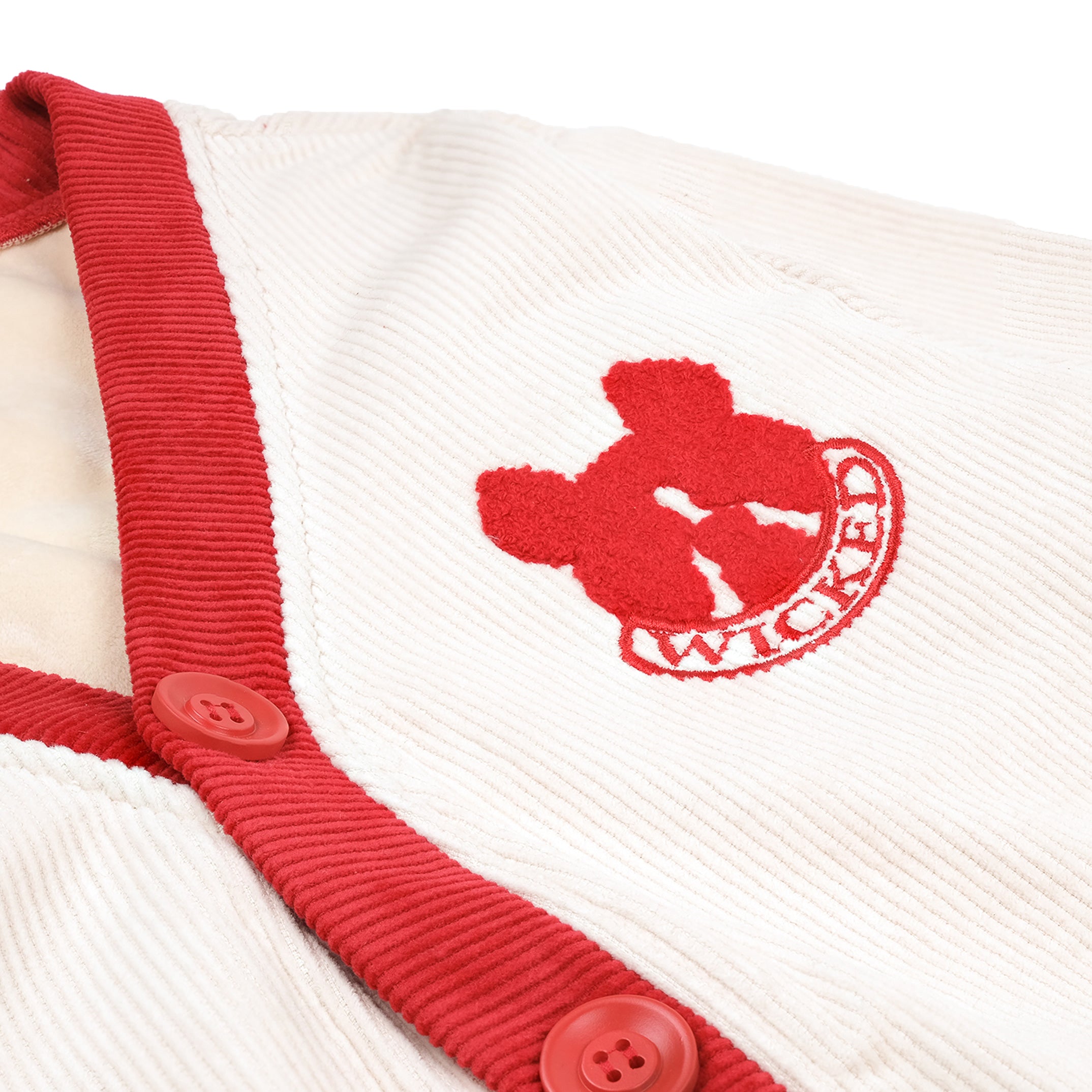 Crimson & Cream Corduroy Cardigan