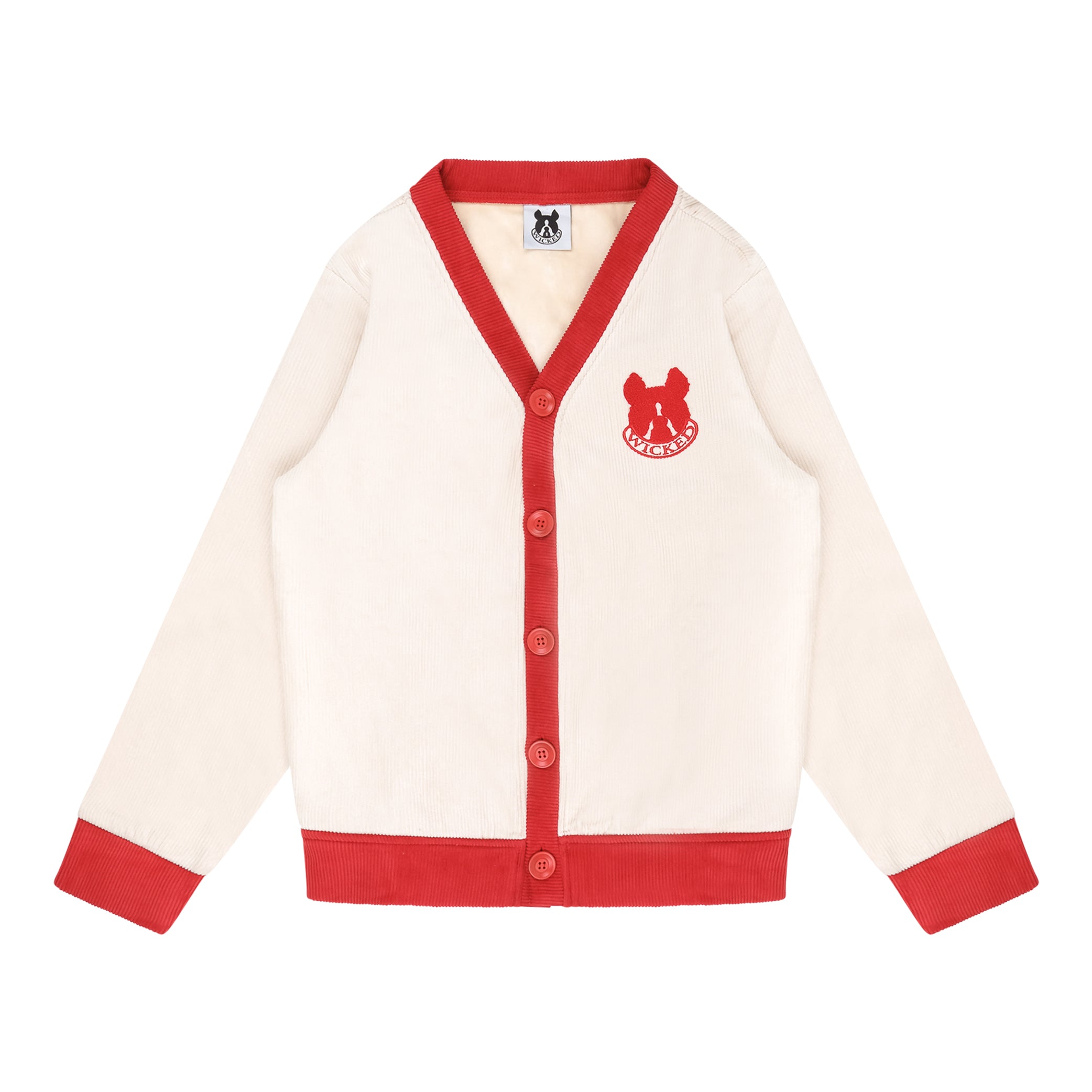 Crimson & Cream Corduroy Cardigan