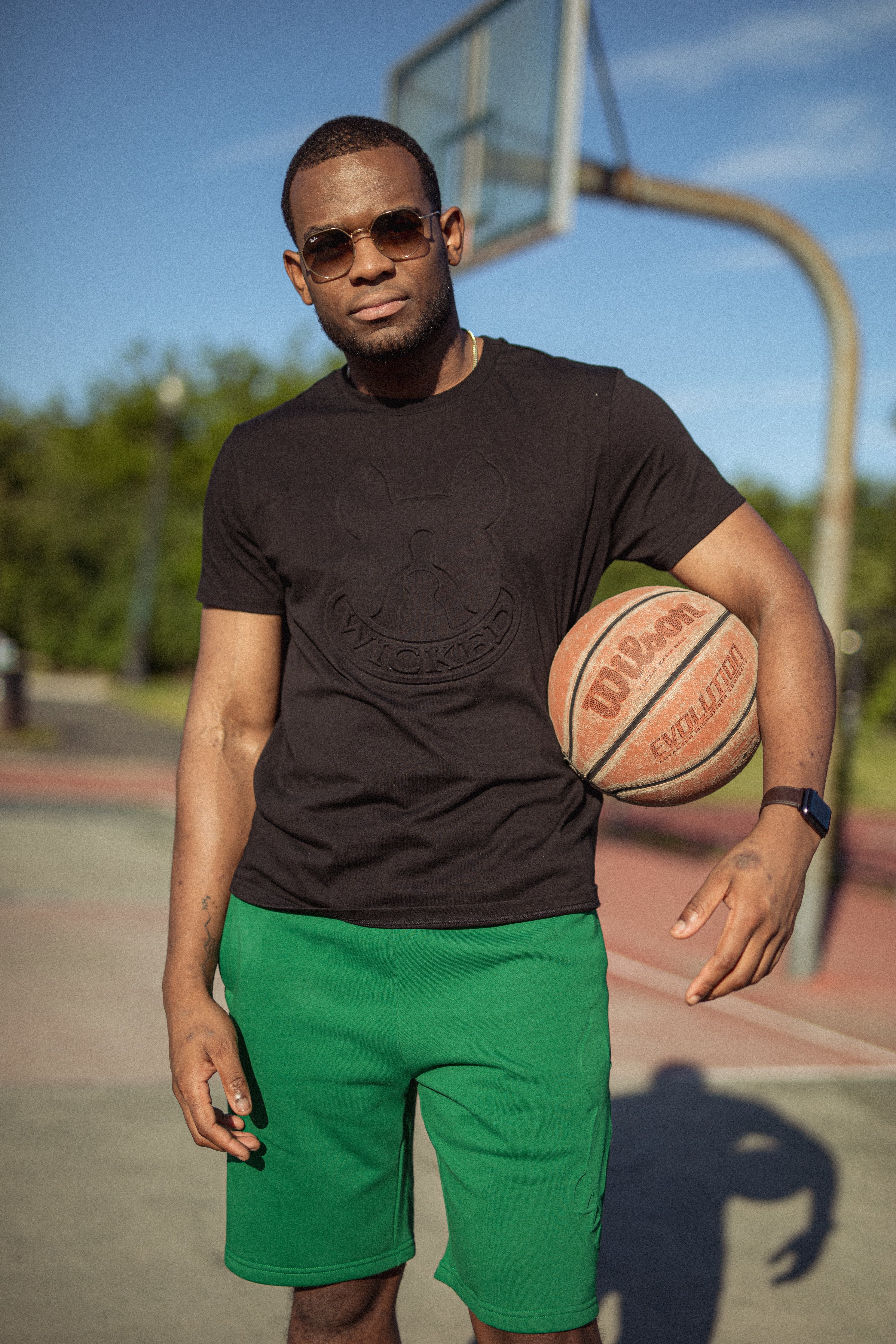 Embossed Basketball Shorts