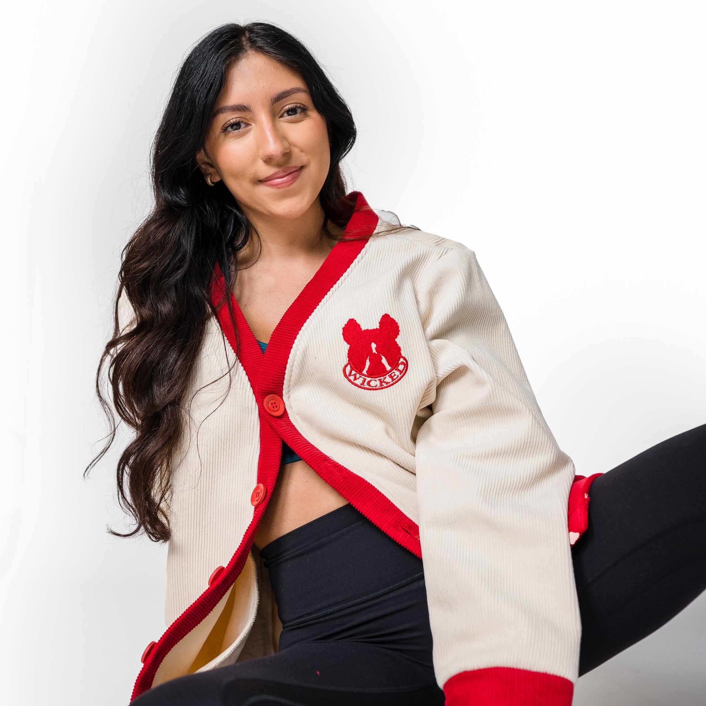 Crimson & Cream Corduroy Cardigan