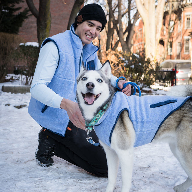 Monochrome Sherpa Dog Vest