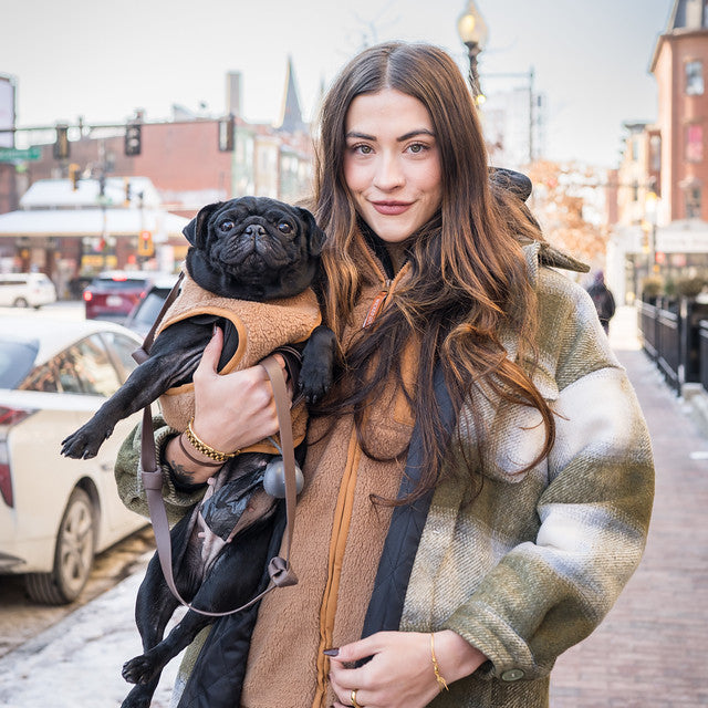 Monochrome Sherpa Dog Vest