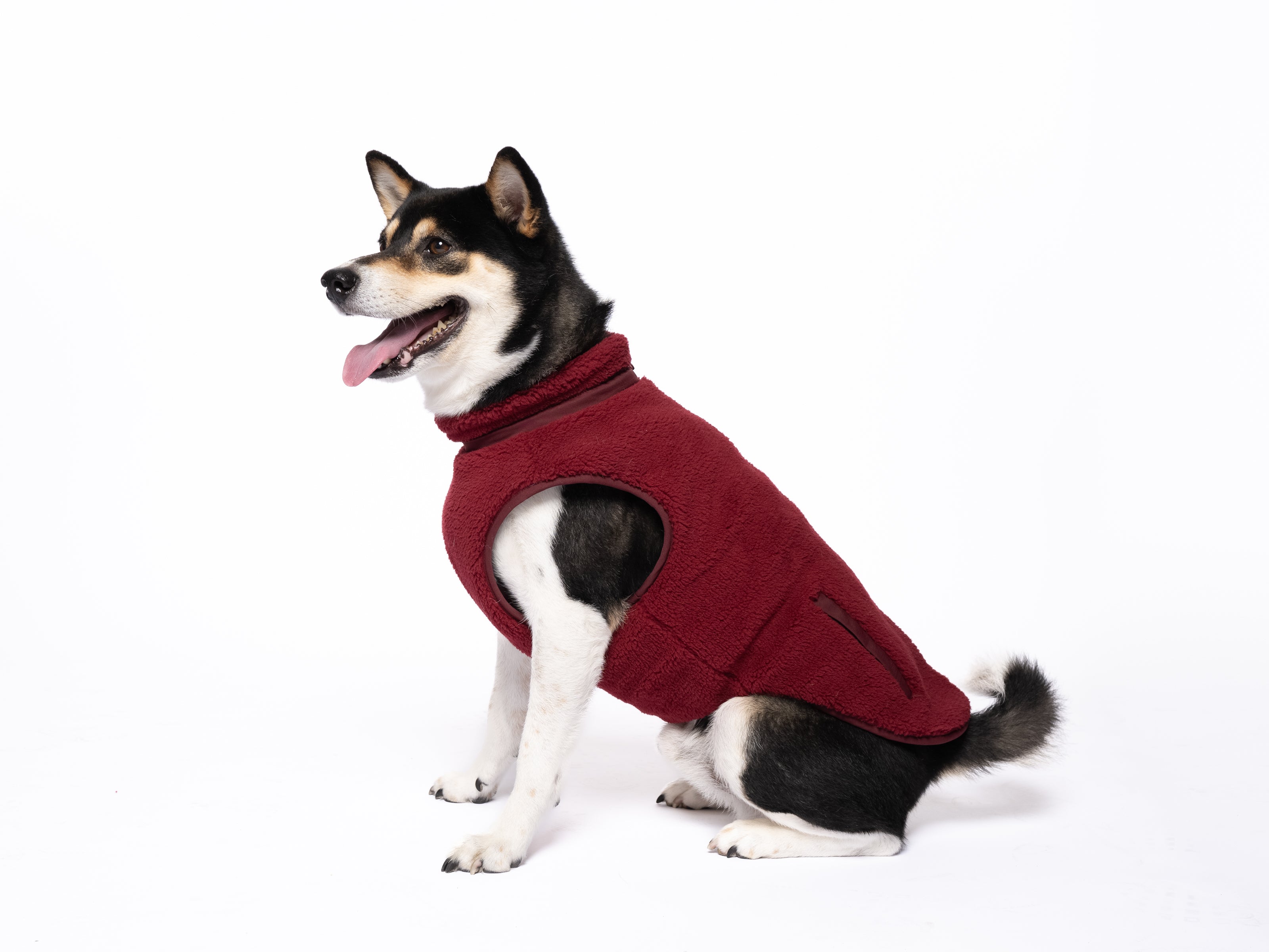 Monochrome Sherpa Dog Vest