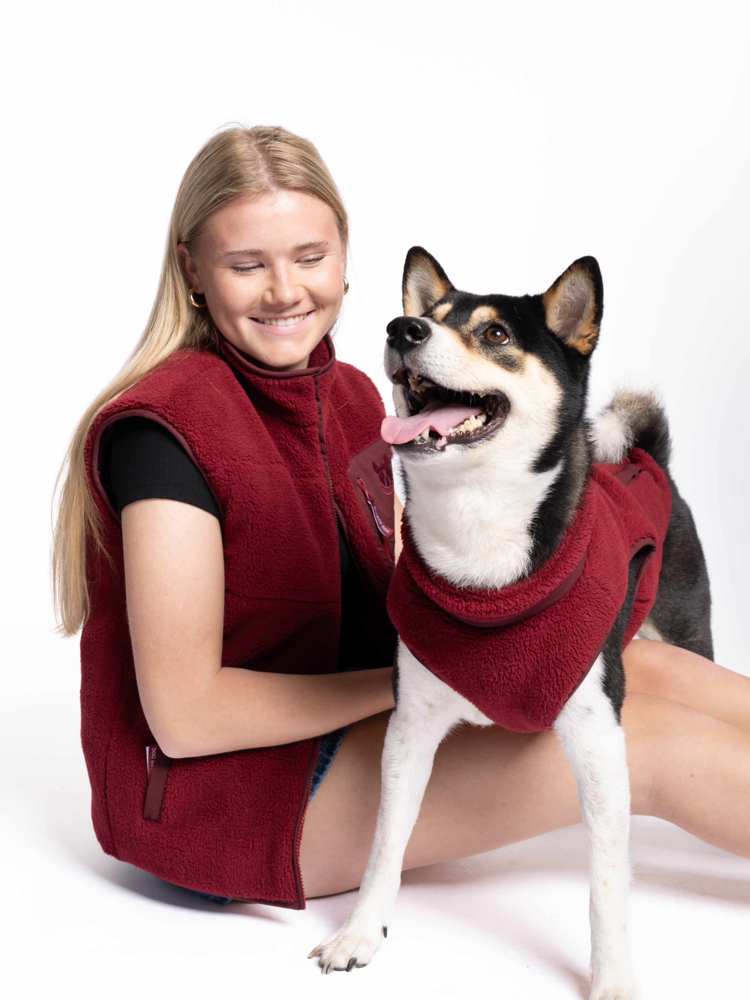 Monochrome Sherpa Dog Vest