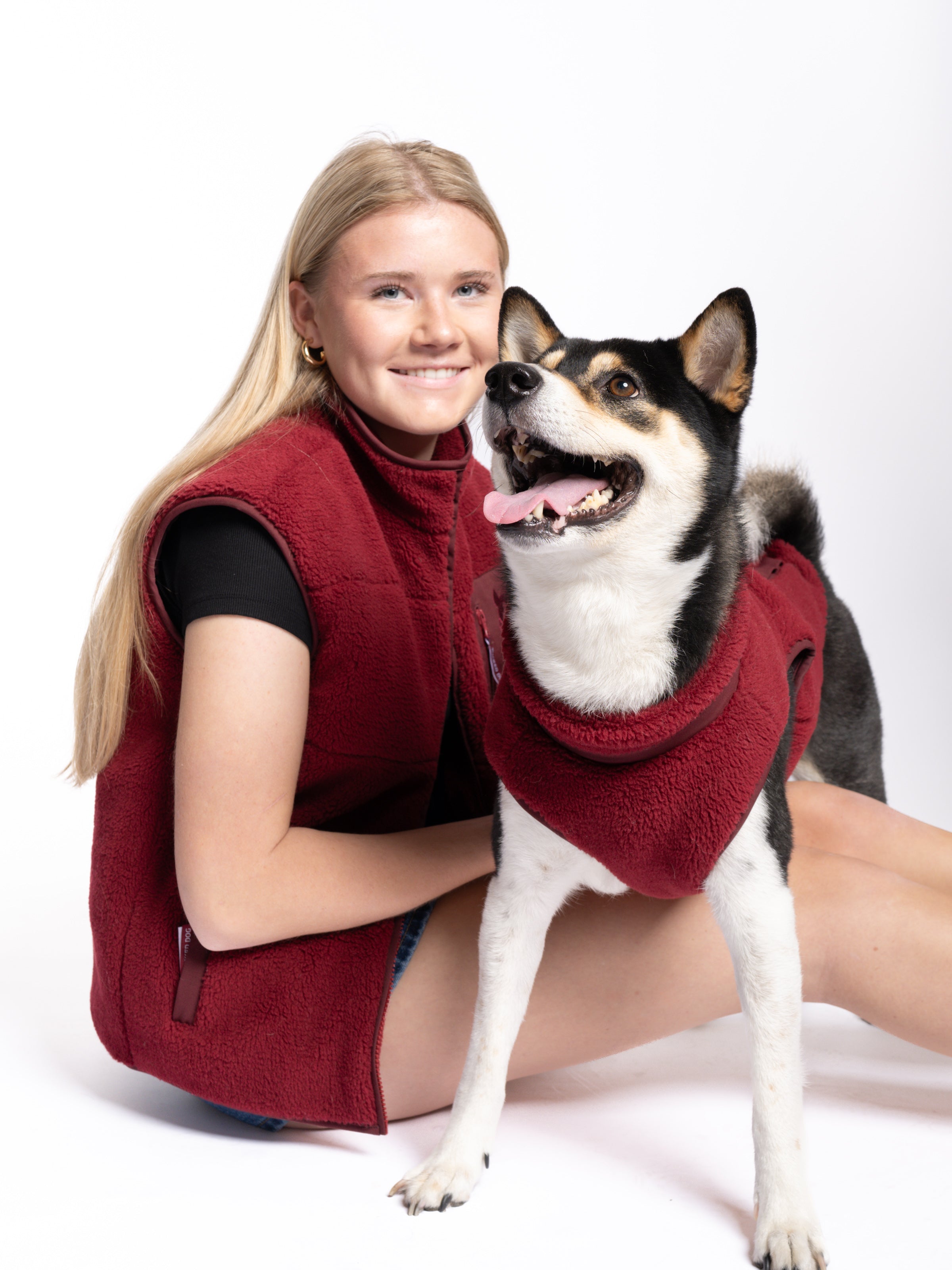 Monochrome Sherpa Dog Vest
