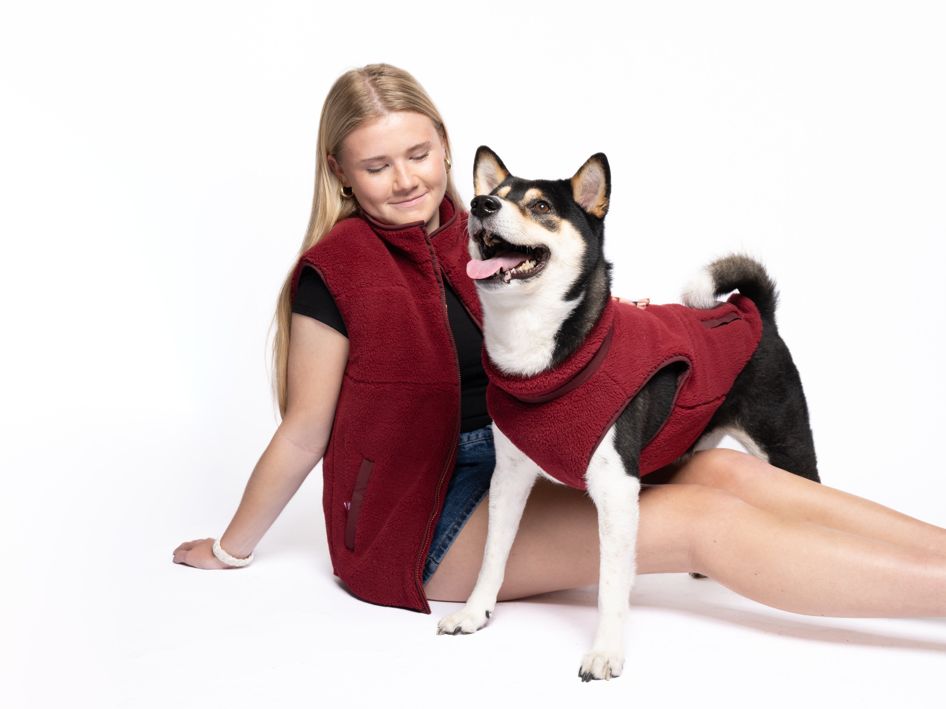 Monochrome Sherpa Dog Vest