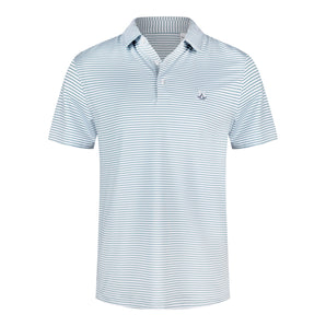Silver & White Quality Fit Performance Polo