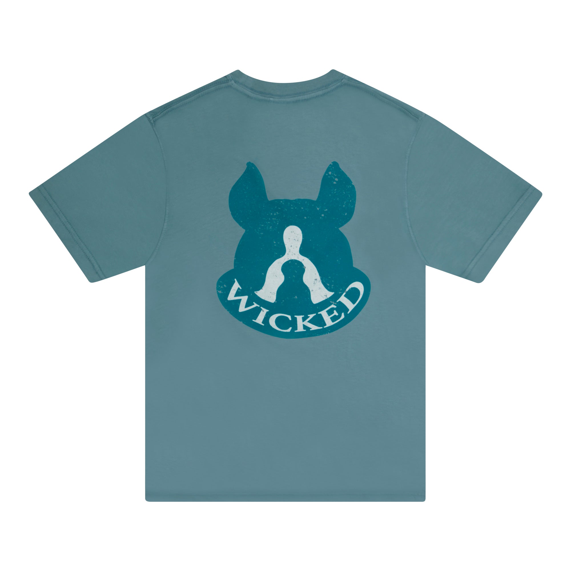Faded Teal Logo Pocket-T