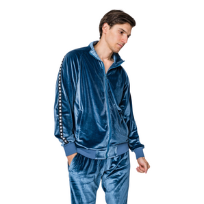 Wicked Velour Track Jacket - Blue Dream