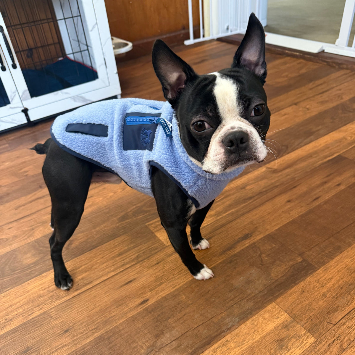 Monochrome Sherpa Dog Vest