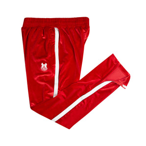 Wicked Velour Track Pant - Fiery Red