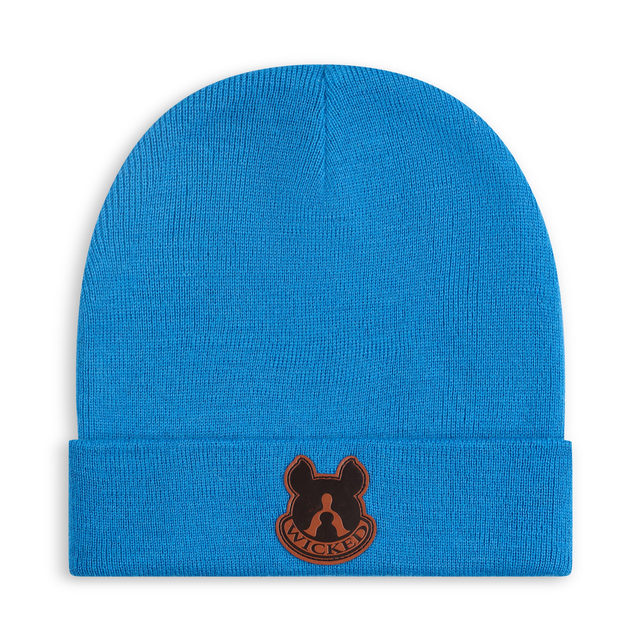 Knit Beanie Leather Patch