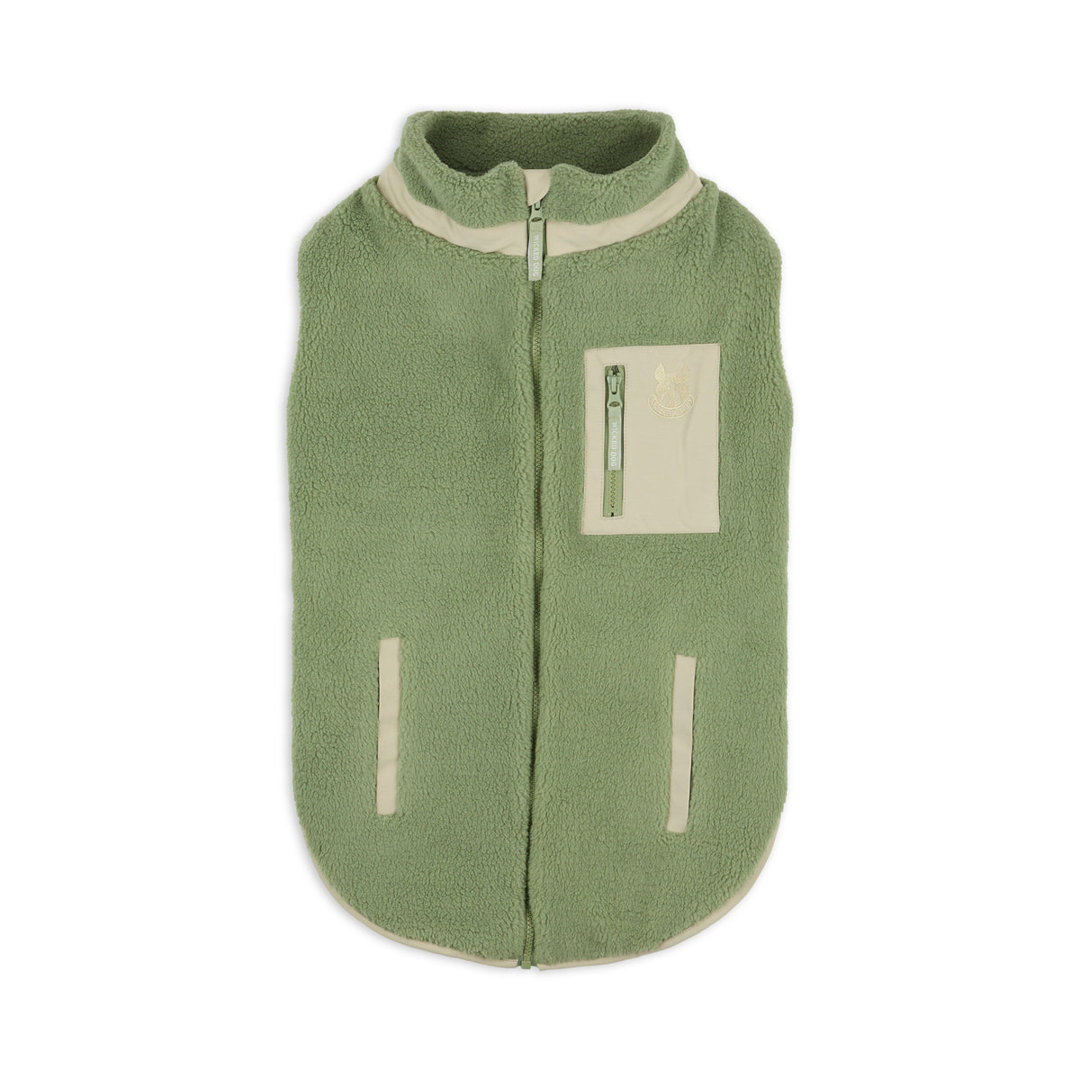 Monochrome Sherpa Dog Vest