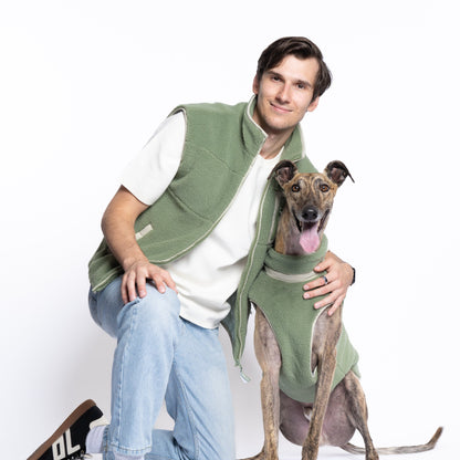 Monochrome Sherpa Dog Vest