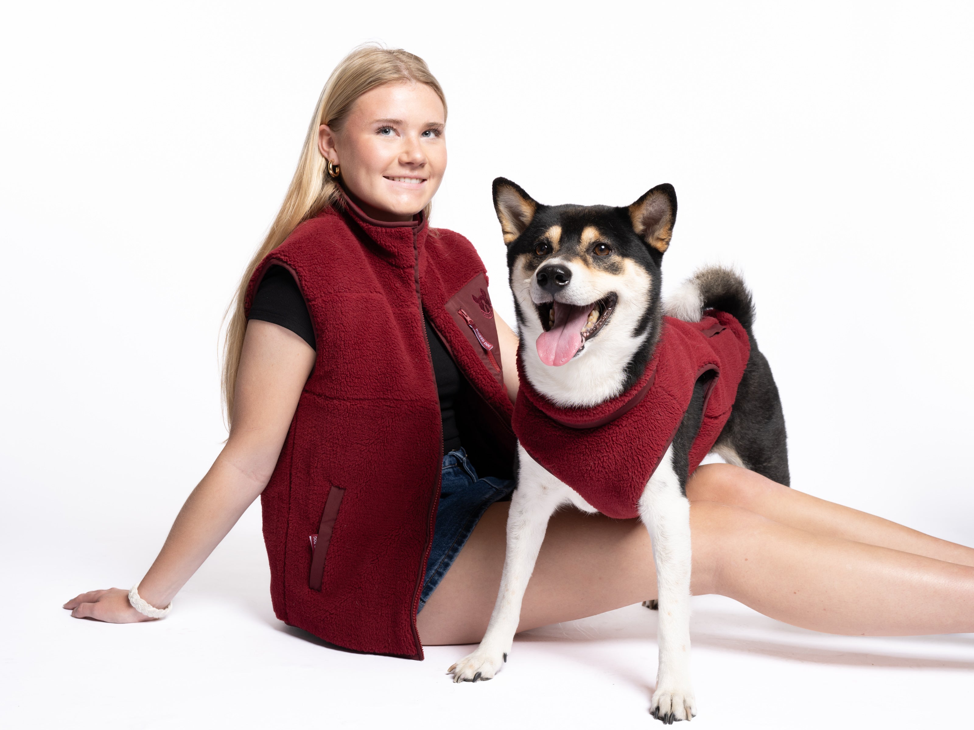 Monochrome Sherpa Dog Vest
