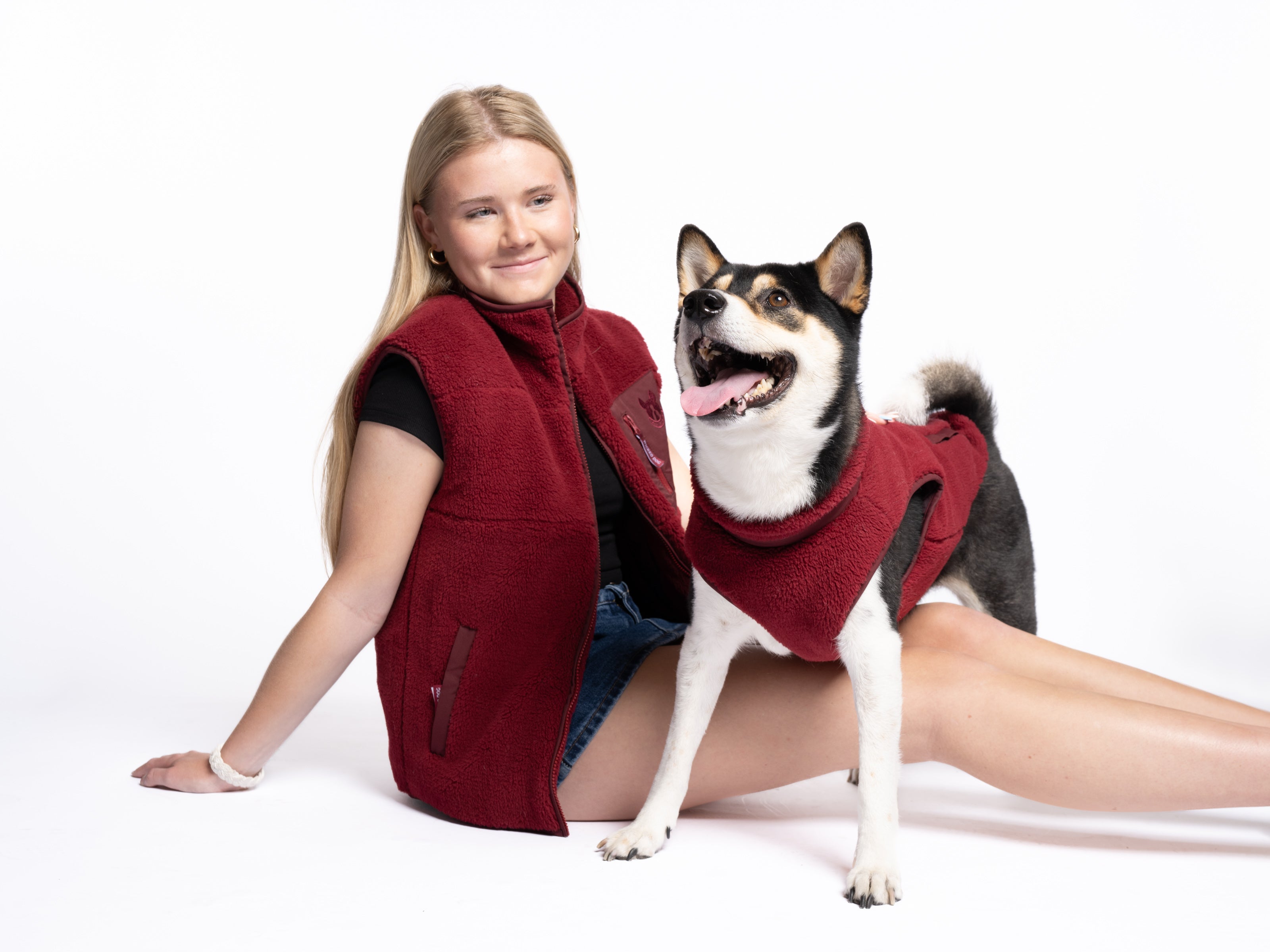 Monochrome Sherpa Dog Vest