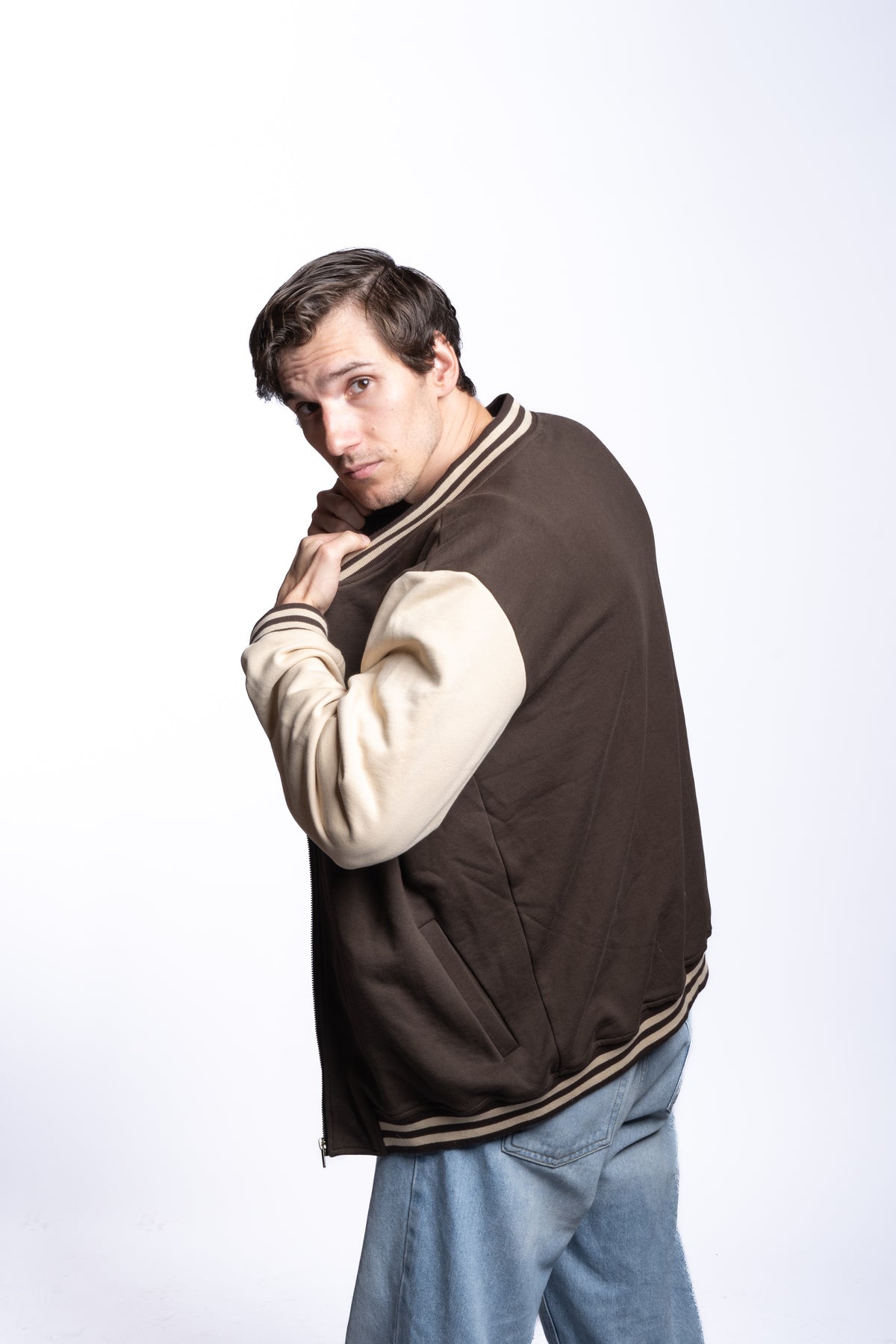 Full-Zip Sweatshirt — Espresso