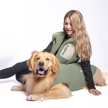 Monochrome Sherpa Dog Vest